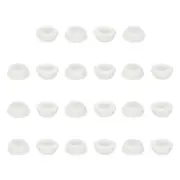 22Pcs 11/16"(14mm)ID.,9/16"(17mm)ID Silicone Rubber Grommet,White,0.32" H