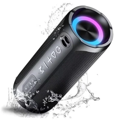 Portable Bluetooth Speakers, IPX7 Waterproof Speaker Bluetooth Wireless, Black