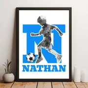 [Namly Design] Personalised Poster - Soccer Boy Design