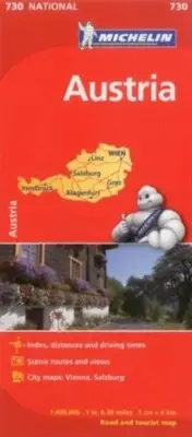 Austria - Michelin National Map 730 by Michelin NEW Sheet map folded