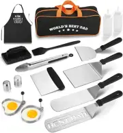 Grill Gifts for Dads Birthday, 16PCS Griddle Accessories Kit Compatible for Blac