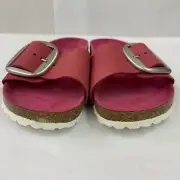Birkenstock New w/ Box Madrid Big Buckle Fuchsia Tulip Nubuck Leather Narrow