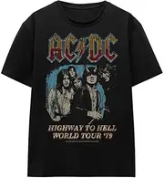 [AC/DC] Unisex Adult Highway World Tour 79 T-Shirt