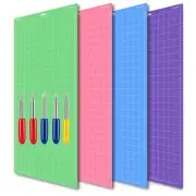 4PCS 12x24 Mats for Cricut Maker 3/Maker Explore Air 2/Air/One with 5 PCS Bla...