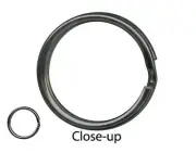 Split Ring, 12 Gunmetal Steel 20mm (3/4") Round Split Rings Key Rings *