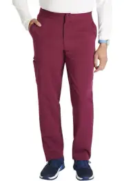 Cherokee Scrubs Men's Tapered Leg Tall Pant CK131AT WIN Wine Free Shipping