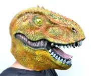 Dinosaur Halloween Mask T-Rex costume party tyrannosaurus rex Mask Orange