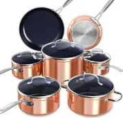 Nuwave Healthy Duralon Blue Ceramic Nonstick Cookware Set, New items