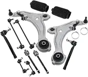 Front Control Arm Ball Joint Sway Bar Link Tie Rod Steering Suspension Kit Compatible With NISSAN Compatible With MAXIMA 2009-14 Control Arm Kit