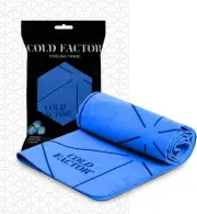 COLD FACTOR Cooling Neck Towel-Chill Pad Lasts 5 Hours Premium 13x29.5, Blue