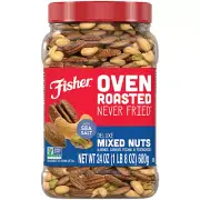 Oven Roasted Deluxe Mixed Nuts, 24oz - Almonds, Cashews, Pecans, Pistachios, Sea