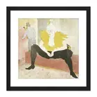 Toulouse-Lautrec Clowness Mademoiselle Cha-U-Ka-O Painting Square Framed Art 9X9
