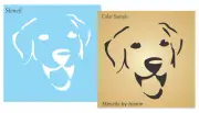 Stencil 4" Lab Puppy Dog Face Pumpkin Halloween Art Kennel DIY Labrador Pet Sign