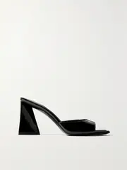 [The Attico] The Attico - Mini Devon Patent-leather Mules - Black - IT40.5 IT 40.5 Black
