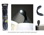 Flexilight Bookmark Reading Light Book Light LED Slim Flexible Clip On Black NEW