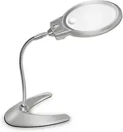 Large Magnifier Lamp LED Lighted Desk Magnifying Glass Hands-Free 2X 5X Combo for Reading Hobby Crafts Inspection Soldering Sewing by Gigibon