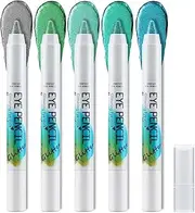 Apooliy 5 Colors Eyeshadow Stick Set,Metallic Shimmer Cream Eye Shadow,rightener Pencil,Waterproof & Long-Lasting Eyeshadow Pen