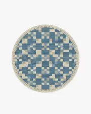 185' Round | Machine Washable Runner Rug | Kid & Pet Friendly | Indoor Rug | Blake Blue Rug | Ruggable