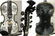 Hand made Norwegian fiddle 4/4 violin 4*4 Hardanger fiddle,powerful sound