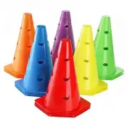 24 Pack Plastic Agility Cones, 9 Inch Soccer Cones Training Agility Field