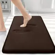 Memory Foam Bath Mat Extra Soft Absorbent Bathroom Rugs Non 30" x 20" Brown
