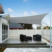 AXT SHADE Sun Shade Sail Waterproof 2.5x3.5m Rectangle UV Block Canopy Awning for Patio Outdoor Garden Backyard -Light Grey