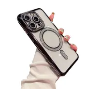 IPhone 11 Pro Max Case,Compatible With MagSafe,Full Camera Protection Plating Luxury Cover For Women Men,Soft TPU Drop Protective Phone Case-Black