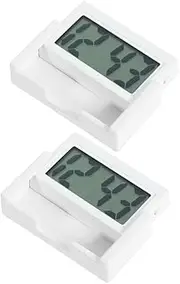 Yardenfun 2Pcs Mini Portable Creative Silent Digital Clock for Students Unique Travel Car Dash Clock for Home Classroom Use