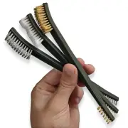 Mini Wire Brush Set, Rust Paint Metal Cleaner Scratch Brushes, Cleaning Weldi...