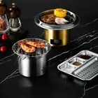 Mini Barbecue Stove Gold/Silver Grilling Stove Backyard