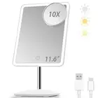 2000mAh Rechargeable Makeup Vanity Mirror with Lights, 11.6" Large Lighted Ma...
