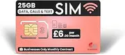 Three Calls, Texts & Data Sim Only Business Plan - Ltd Companies, Non-profits, & Sole Traders Only - Choose your Business Plan (25GB (£6.00 per month))
