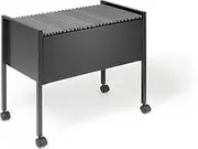Durable ECO Suspension File Trolley | for 80 A4 Suspension Files | Made of Strong Steel | Black Colour | Ideal for Filing and Storage in Offices