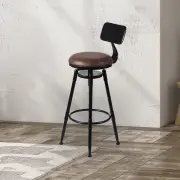 Levede 1x Industrial Bar Stools Kitchen Stool PU Leather Barstools Swivel Chair