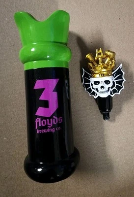 3 Floyds Brewing TAP HANDLE *BRAND NEW IN BOX* WITH Skull Topper Beer Bar Draft