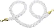 Amosfun Stanchion Rope with Stainless Steel Hooks Elegant Braided Barrier Rope Theaters Design for Crowd Control and Stylish Queue Management