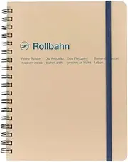 Delfonics Rollbahn 5mm Grid Spiral Bound Notebook, Large, Greige