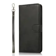 iPhone 7 Plus Compatible Case Cover With Magnetic Split PU Leather Flip Wallet - Black