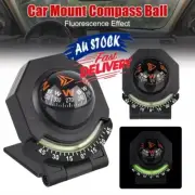 Marine Compass for Boats | Glow-in-The-Dark Car Compass 180 Degree Adjustable