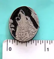 Howling WOLF - hat pin , lapel pin , tie tac , hatpin GIFT BOXED