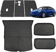 Fit Tesla Model Y 2022 2023 Rear Seats Back Anti-Kick Protector All Weather Waterproof Boot Cargo Liners 4Pcs