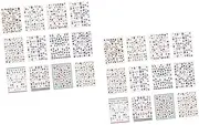 Minkissy 2sets Nail Art Stickers Christmas Tree Snowflakes Snowmen Reindeer 12pcs*2