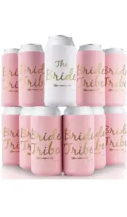 Bride Tribe Bachelorette Party Premium Skinny Can Sleeves Insulated.