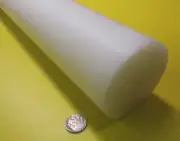 UHMW White Round Rod 3.00" Diameter x 48" Long, 1 Unit, Extruded