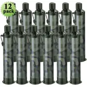 Water Filter Straw, Camping Water Filtration System,Water Purifier Survival 12pk