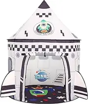 Rockets Kids Play Tent for Indoor Outdoor Astronauts Spaceship Play Tent Kids Playhouse Pop Up Tent Baby House Rocket Planets Space Castle Tent for Boys & Girls Birthday Gift