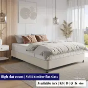 Ensemble Mattress Bed Base Solid Timber Flat Slat Frame Support Single / King Single / Double / Queen / King Size