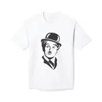 PUTIH KATUN CHARLIE CHAPLIN T 恤高級絲網印刷男女棉質材料 30S 白色尺碼 S M L X