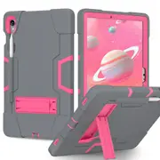 MCC Stylish Shockproof Samsung Galaxy Tab S10+ Plus 12.4" Case Cover X820 X826 [Grey+Magenta]