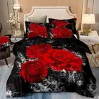 Romantic Rose Duvet Quilt Cover Set King Size Bedding Doona Covers Pillowcases